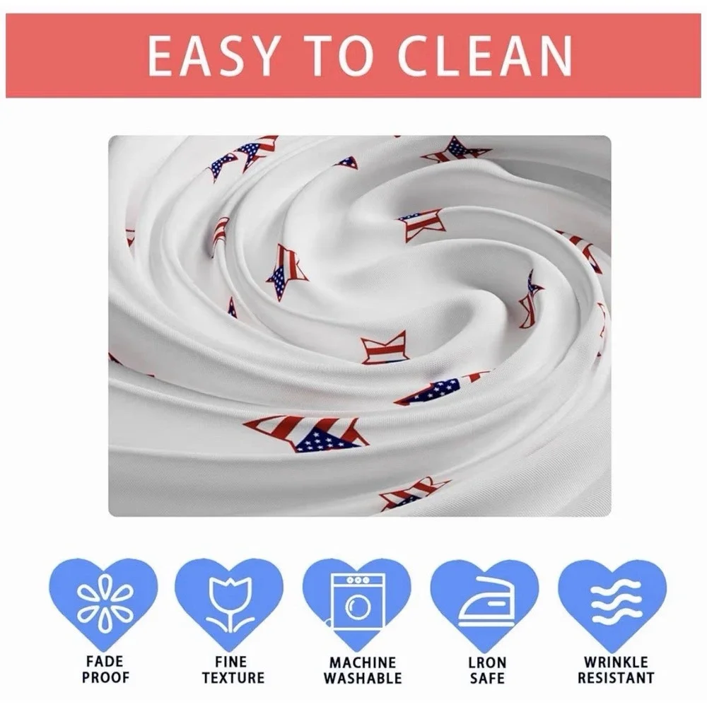 Tablecloth 60x84 Inch Red White and Blue Gnomes Star Patriotic Independence Day